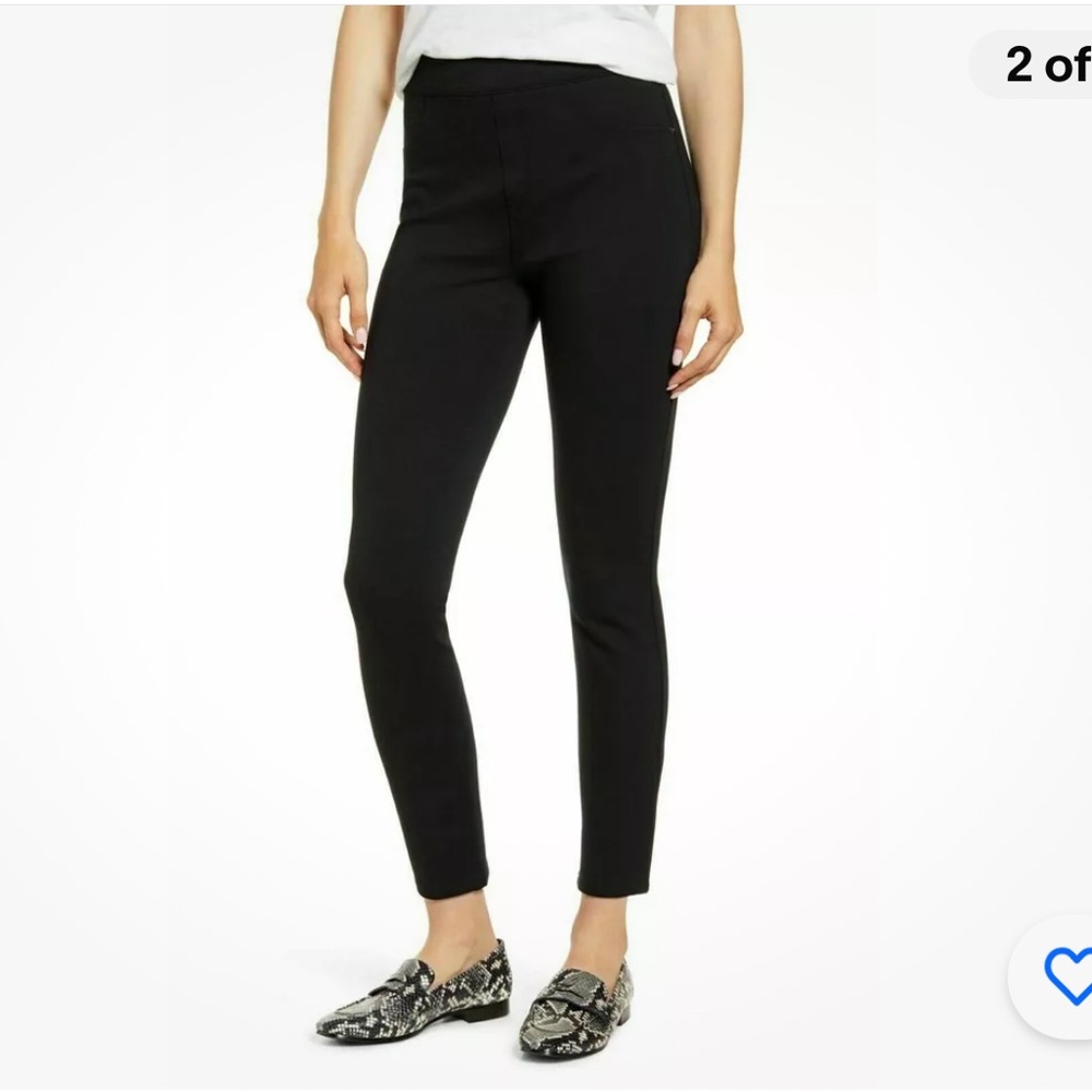 Spanx the perfect black ponte skinny ankle pants-M
